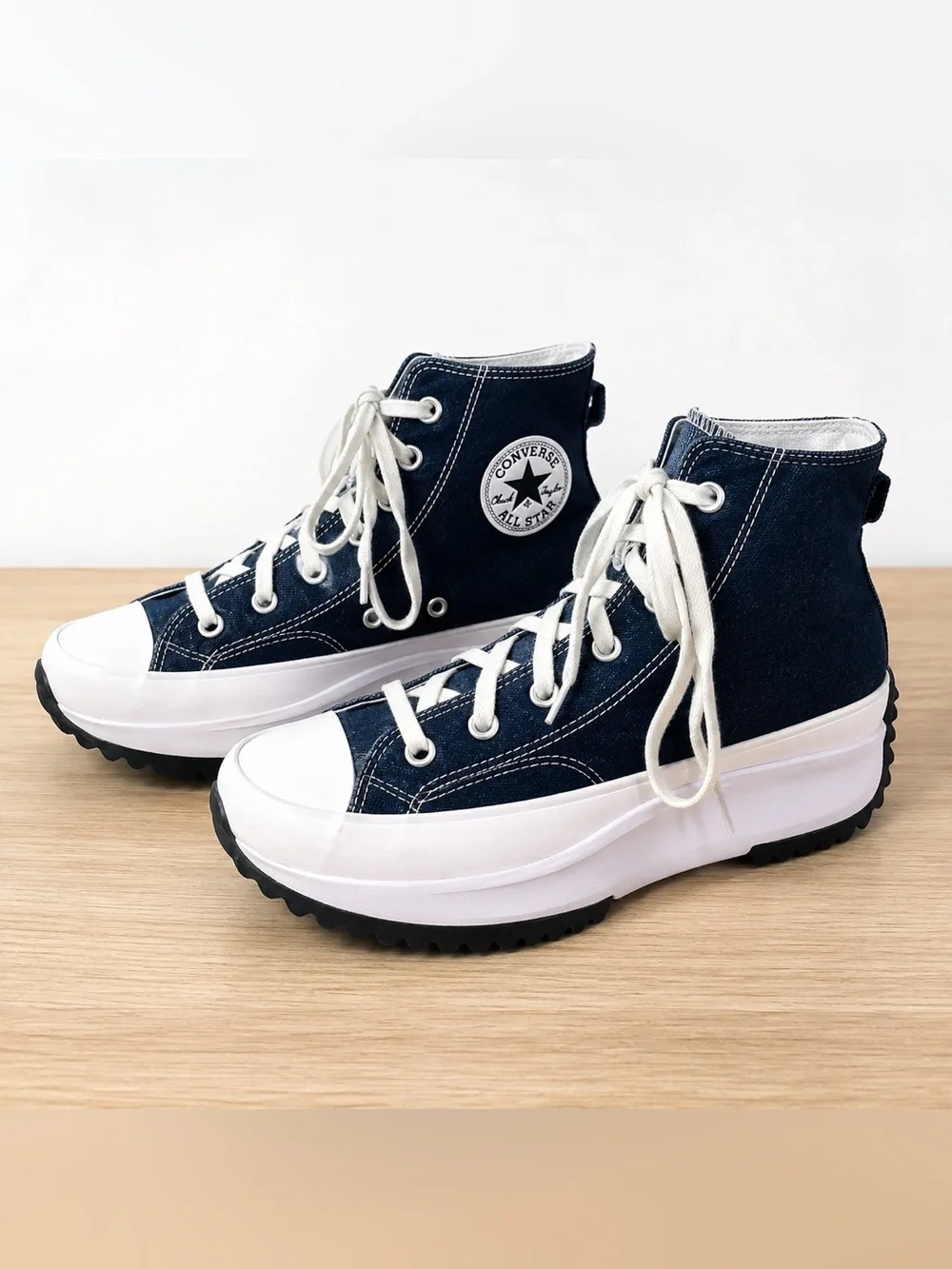 Converse Run Star Legacy CX High Top Platform Sneakers Navy Men 10 Women 11.5